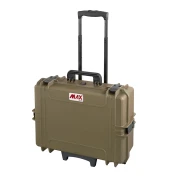 Zielona walizka hermetyczna z wypełnieniem piankowym i kółkami MAX505STR 555x445x258 mm - 3
