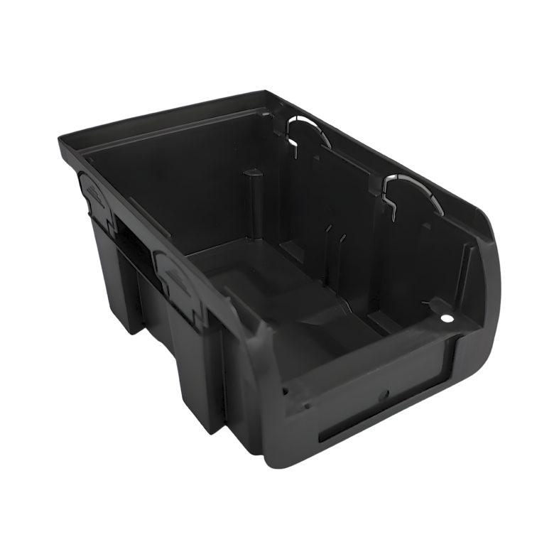 Pojemnik magazynowy warsztatowy czarny nr 2 - 160x102x75 mm - 1