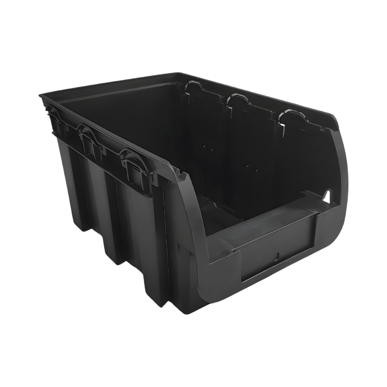 Pojemnik magazynowy warsztatowy czarny nr 3 - 240x150x125 mm - 1